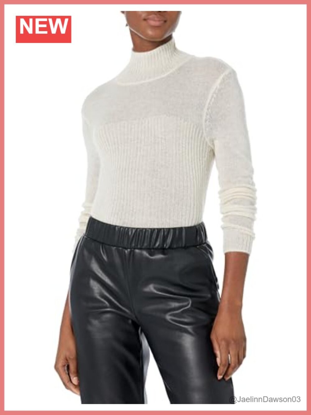 Wool Mohair Blend Knit Fitted Turtleneck Pullover Sweater